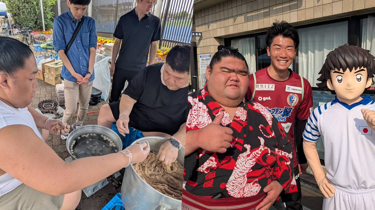 🟦 この1年お世話になった葛飾の大島部屋さんに年末のご挨拶に伺いました！

ホーム開幕戦やSUMOカーニバル をはじめ、今年も多くの場面で支えていただき、本当にありがとうございました。

大島親方のきっぷの良さ、そして力士のみなさんの大きな体に宿る温かさに支えられた1年でした。