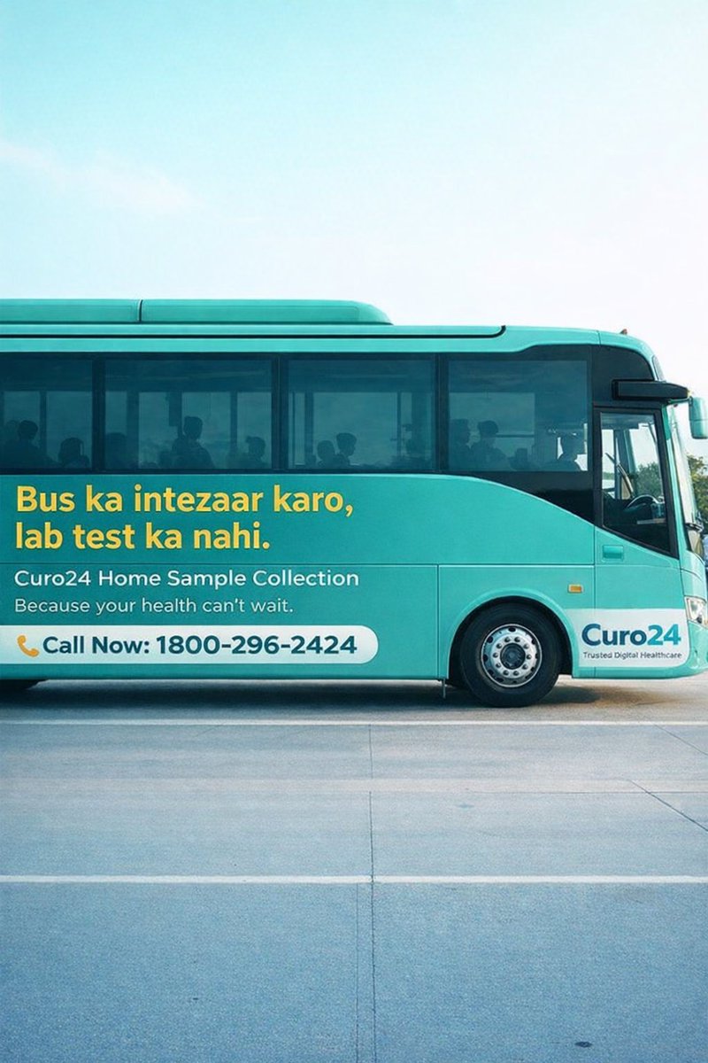 24Curo's tweet image. Bus ka intezaar karo, lab test ka nahi.
Lab test at home with Curo24.
📞 1800-296-2424
#Curo24 #LabTestAtHome #HealthCantWait #DigitalHealthcare
