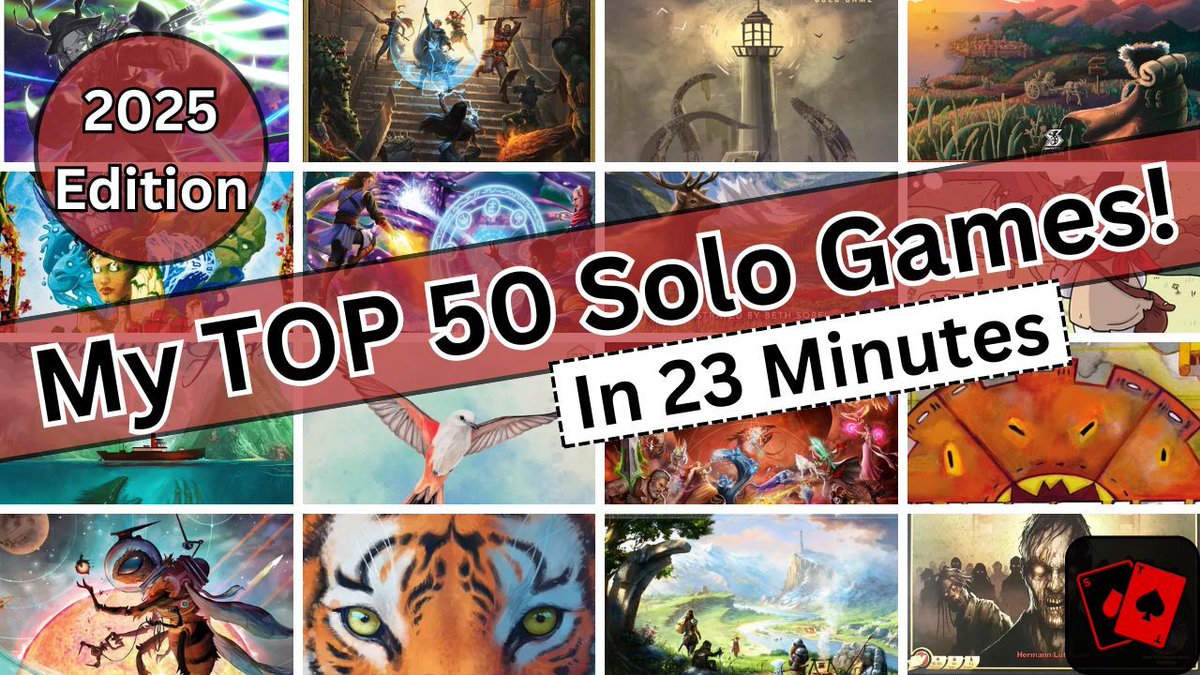 sirthecos's tweet photo. It's happening today. π₯
Iβm premiering my Top 50 Solo Games of 2025 at 7:30 p.m. CET (1:30 p.m. ET/10:30 a.m. PT) - Iβll be in live chat too! π€
Set a reminder: https://t.co/DNyiMwrWHR
#SoloBoardGames #BoardGames #Gaming #BGG #Tabletop https://t.co/ogi1QYNunp