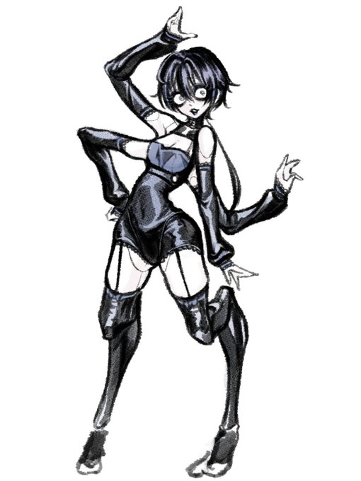 久々にこの子描いている。
よく描いてた当時の画力では表現しきれなかったヘキを出すために色々リデザインしているところ。 