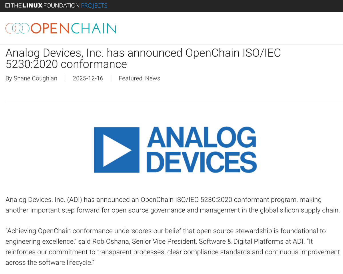 OpenChain Project tweet media