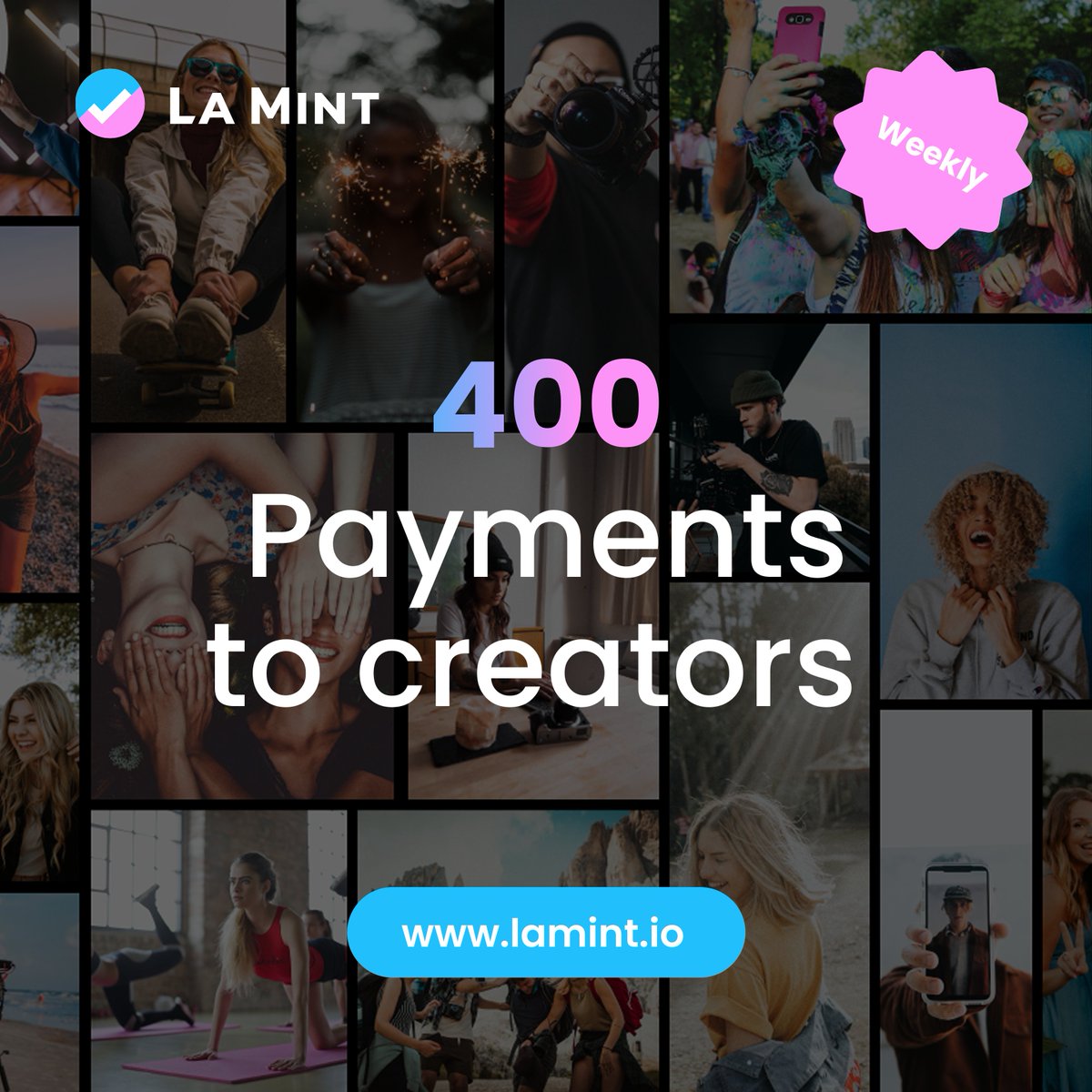 lamintfans's tweet photo. 400 payments to creators this week ๐ฅ๐ธ
Micropayments. Instant earnings.
Built for creators, not speculation.
๐ https://t.co/8dMjCLkeO9 https://t.co/XkmyiTb3Ce