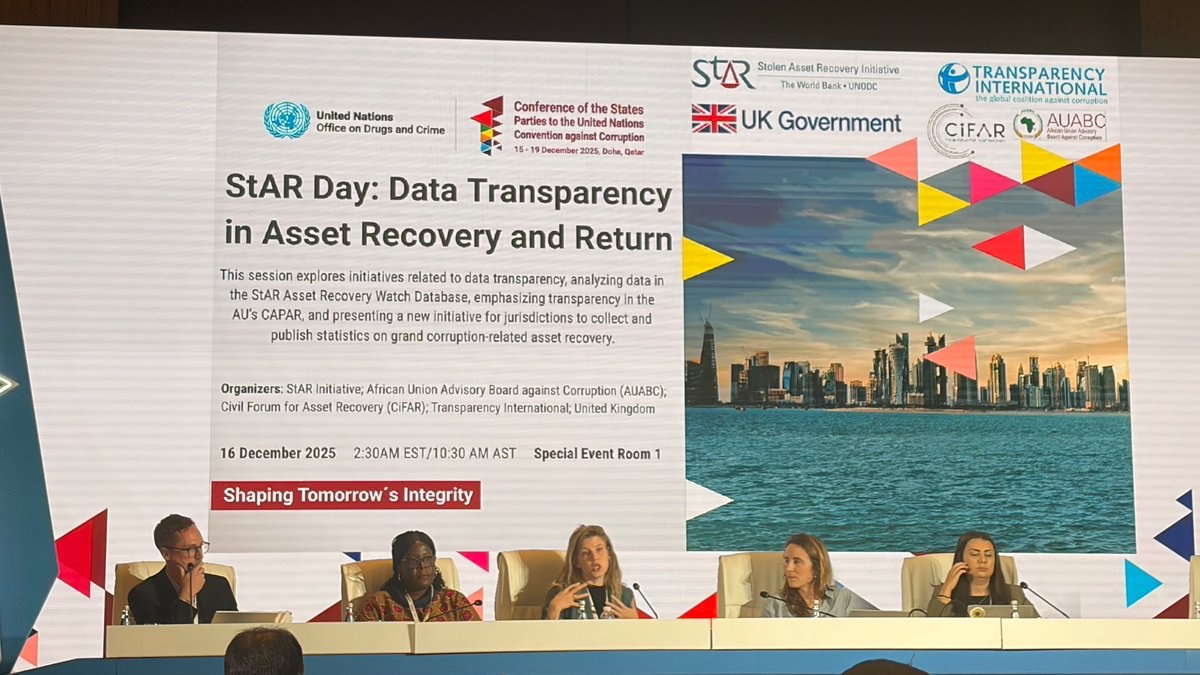 Stolen Asset Recovery Initiative @World Bank/UNODC tweet media