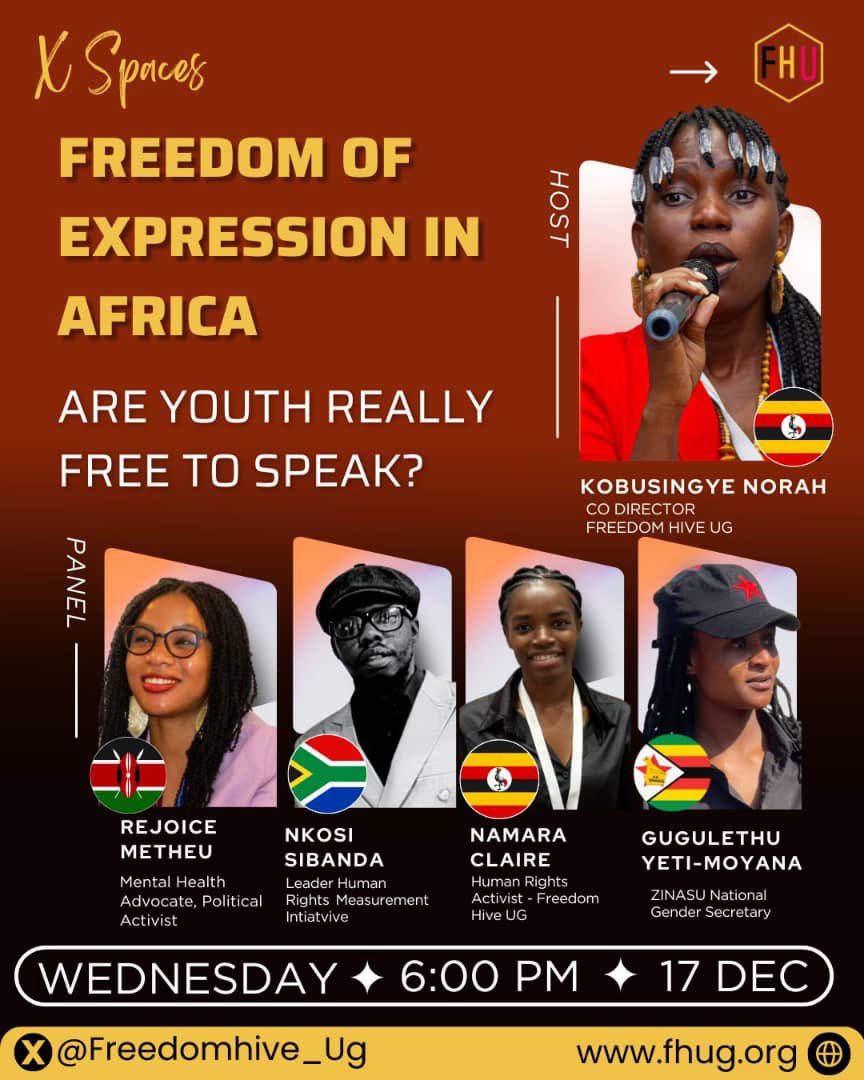 Freedom of expression is facing serious attacks across many African countries.
Yet, young people are still finding ways to speak, organize and mobilize even under heavy restrictions and censorship.

How are youths navigating these limitations?
What does speaking out look like