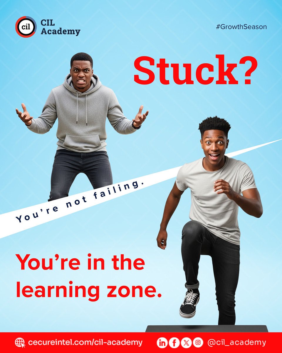 cil_academy's tweet image. Feeling stuck ≠ failing.
 Sometimes, learning feels like treading water.
 But progress isn’t always visible until suddenly, everything connects.
 Stick with it. Tag someone who needs this reminder.

 #LearningZone #GrowthSeason #CILAcademy