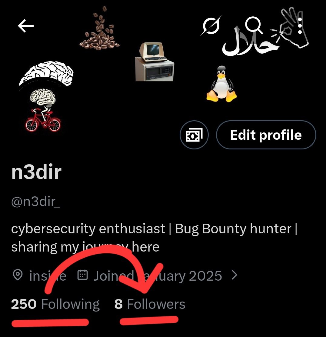 n3dir_'s tweet image. on my way to find the bug that will 
allow me to swap these two variables ;) lol
wish me luck!☺️

#bugbounty #hacking #cybersecurity #security #ethicalhacking #bugbountytips
