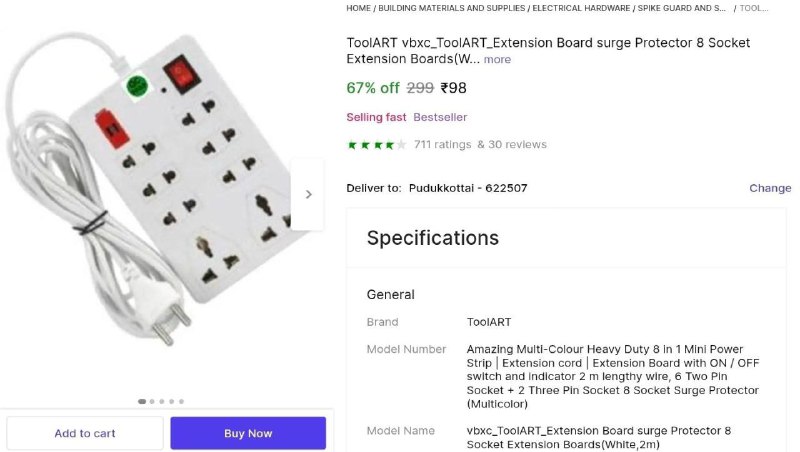 dealsnetind's tweet image. 8 Socket Extension Board at ₹98

bit.ly/44rovgO

More : 

#Ad #ExtensionBoard #HomeElectronics