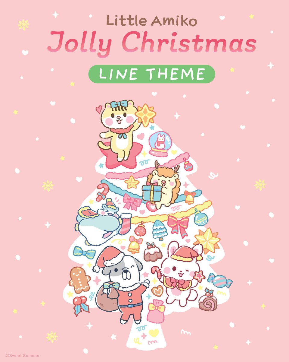 littleamiko's tweet image. A Holly Jolly Christmas is coming! 🎀🎄

สามารถดาวน์โหลดธีมใหม่สุดน่ารักได้แล้วที่ line.me/S/shop/theme/d…

#sweetsummer #littleamiko #linetheme #Christmas