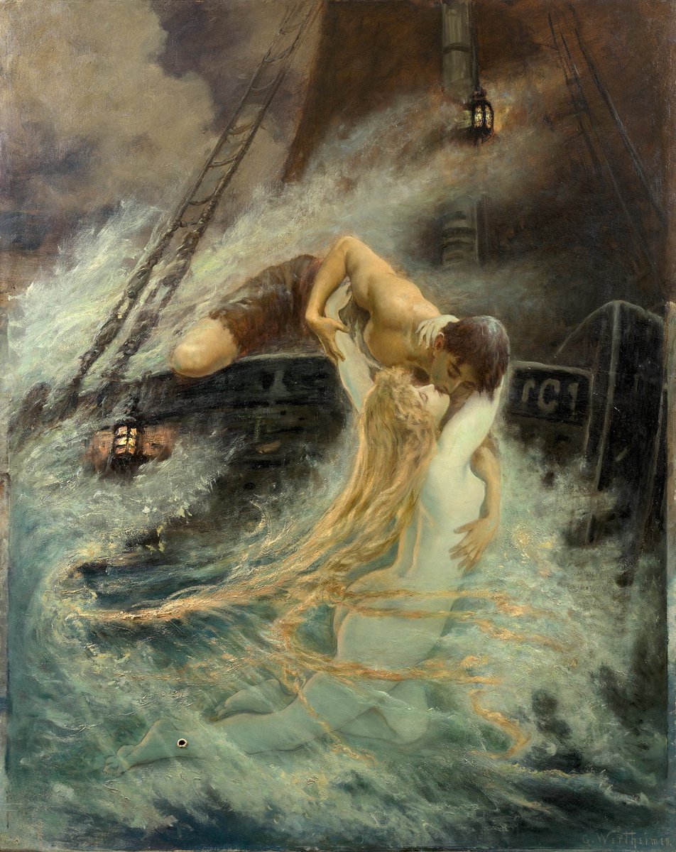 "The Kiss in the Waves"
{19th century}
By ~ Gustav Wertheimer