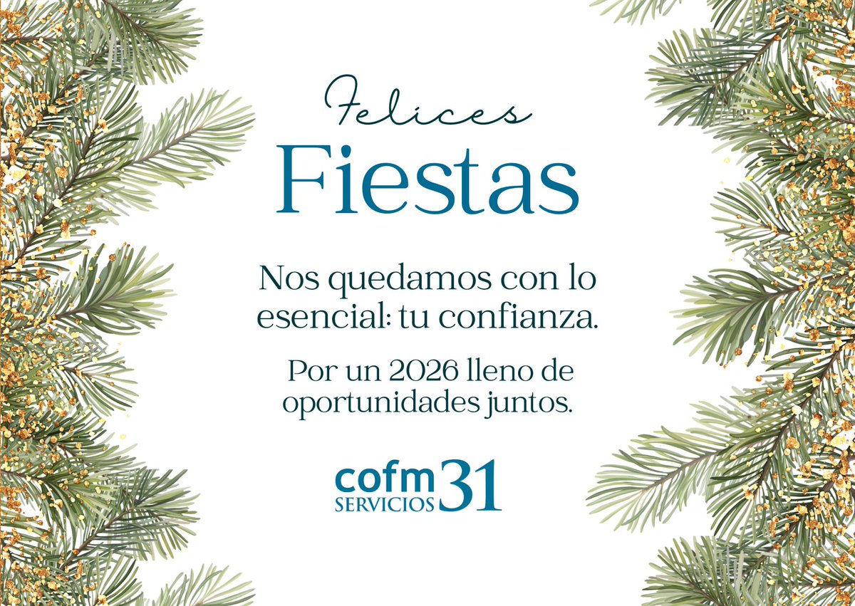 Este año ha sido una oportunidad para mirar adelante y reafirmar nuestra misión: acompañar al farmacéutico en su evolución constante.
Gracias por la confianza y el camino compartido.
💫 En 2026 seguiremos impulsando innovación, conocimiento y compromiso.
🎄 Feliz Navidad
#COFMS31