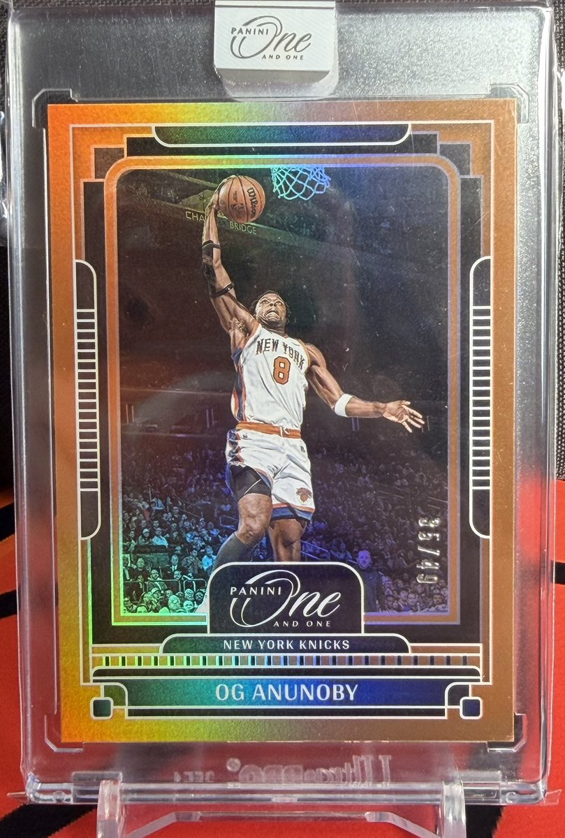 pA7UXwjKKk006Se's tweet photo. 自引きと海外から到着!
2024-25 Panini One And One Orange /49
Jalen Brunson
Og Anunoby
Mikal Bridges
その他のメンバーも近いうちに手に入れます明日はNBAcup頑張ってくれ🔥🔥
#nbaカード
#newyork
#knicks
#jalenbrunson
#oganunoby
#mikalbridges
#panini #oneandone https://t.co/0N6v3Wkw87