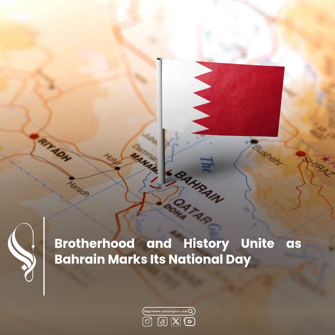 omanspire's tweet photo. Celebrating December 16, the National Day of the sisterly Kingdom of Bahrain 🇧🇭✨
Warmest congratulations, with pride in our deep-rooted fraternal ties and a shared future of cooperation and prosperity.
#BahrainNationalDay #KingdomOfBahrain #Oman #GulfUnity #BrotherlyRelations #December16
#Omanspire