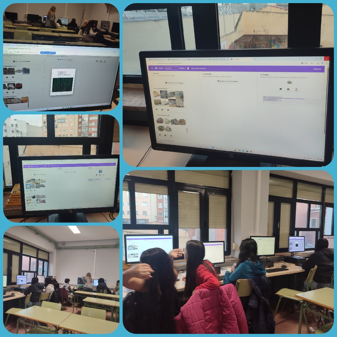 CDE_Valladolid's tweet photo. ¡El #ProgramaEscuela40 llega a @ieslamerced! 🌟 Los alumnos de 1ºESO exploran el pensamiento computacional con #LearningML, clasificando imágenes de rocas en Biología y Geología. ¡Aprender ciencia nunca fue tan emocionante! 🔍💻 #InnovaciónEducativa"
@educacyl @cfievalladolid https://t.co/BX8glurNZn