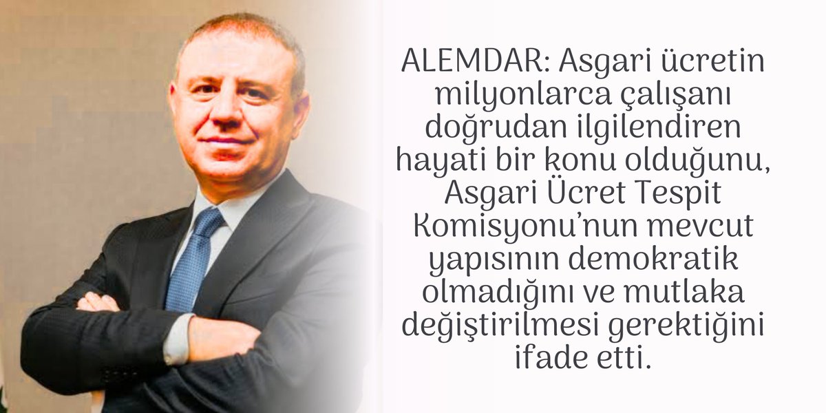 Toplumun en temel hakkı olan adil gelir ve yaşanabilir ücret için tüm kesimleri sorumluluk almaya ve gerçekçi adımlar atmaya davet ediyoruz.

#asgariücret