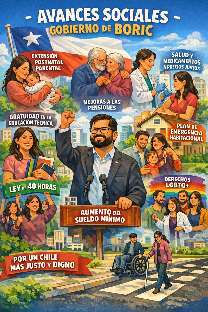 Querido presidente gracias por tanto, te extrañaremos pero por tus acciones te  recordaremos  💪
Chile te ama aunque digan lo contrario ❤️
<a href="/GabrielBoric/">Gabriel Boric Font</a>