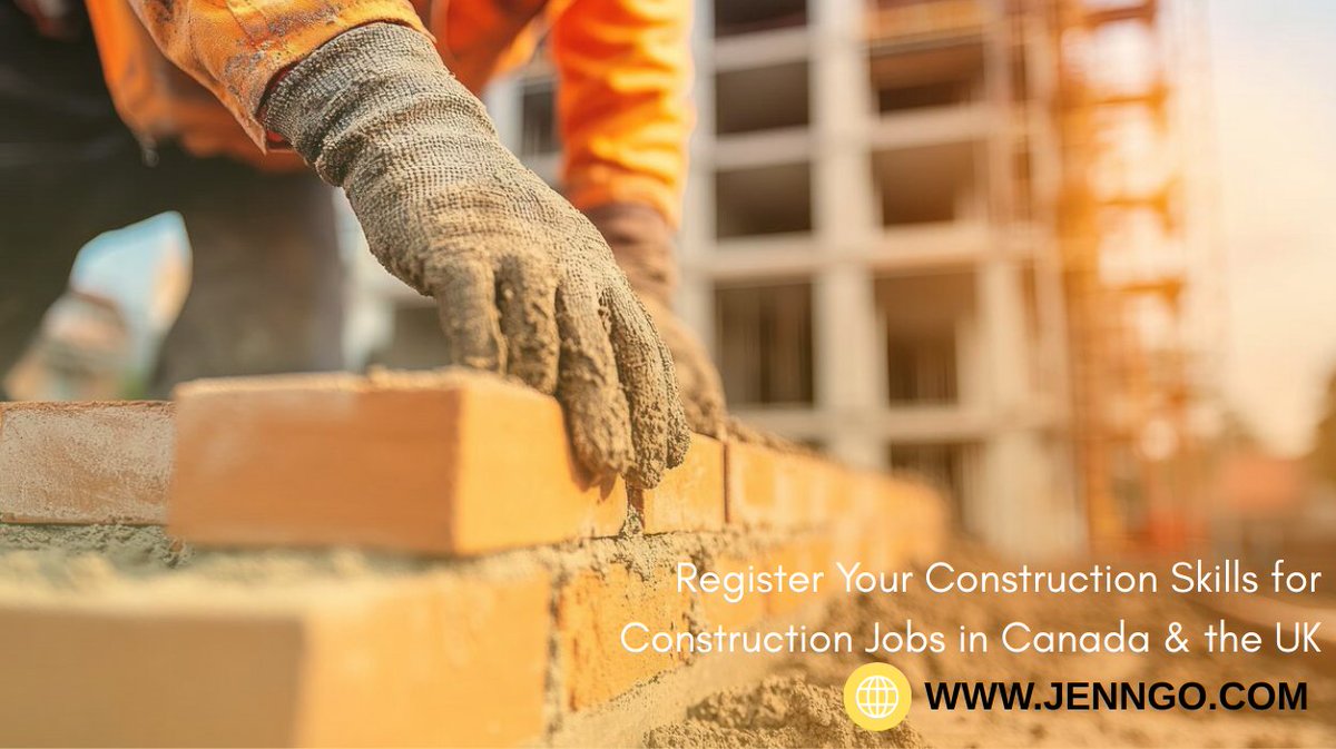 JenngoCanada's tweet photo. Construction Jobs Start with Your Skills — Canada &amp; UK

Go to https://t.co/jBesrVXLtT 🏗👷

#Jobs #construction #jenngo https://t.co/kB6wRTHpvW