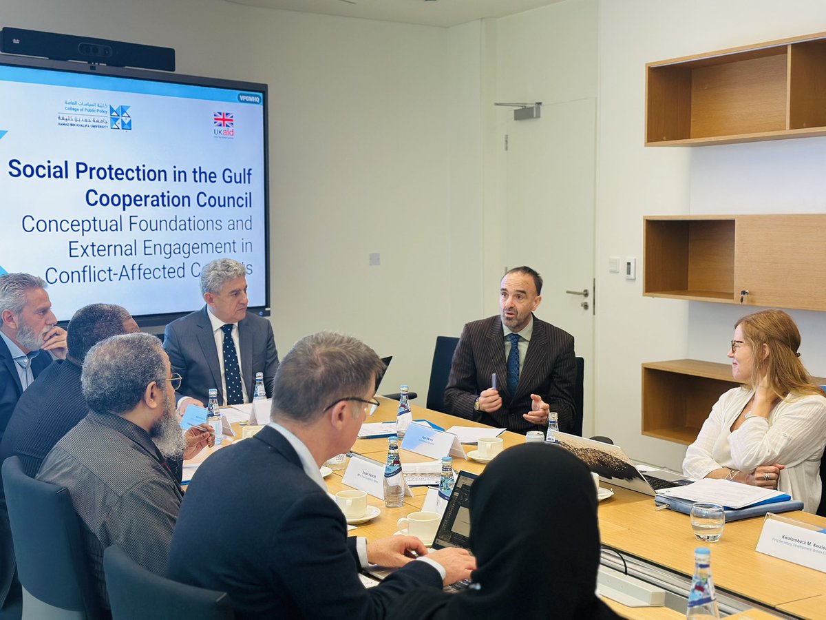 policyCollege's tweet image. #CPP @HBKU hosted a workshop based on research by CPP’s Prof. @BARAKAT_Sultan on how GCC states approach social protection in fragile and conflict-affected settings, and what this means for future humanitarian and development partnerships

More linkedin.com/posts/cpp-hbku…