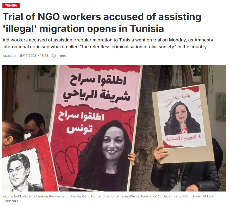 Hey <a href="/vonderleyen/">Ursula von der Leyen</a> @EU_EEAS @TunisieUE: Do you notice #Tunisia 's fall in authoritarianism, with 0 reaction from your side? Is a more repressive country really in #EU's interest?  

Speechless Europe has for sure no leverage.

rfi.fr/en/africa/2025…

aljazeera.com/news/2025/12/1…