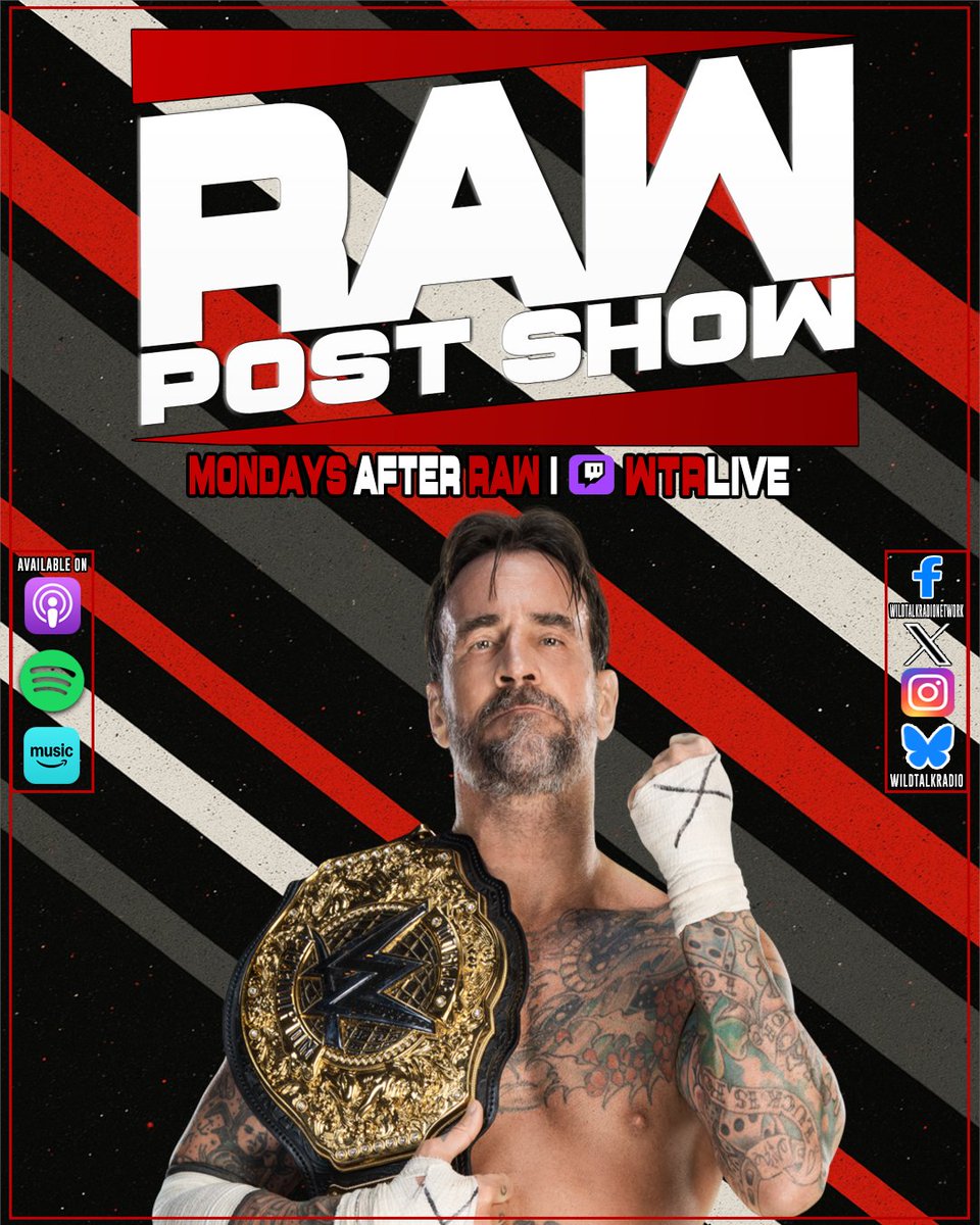 🗣Listen Now!

📢PODCAST: #WWERAW Post Show 12-15-25

🎧tinyurl.com/49sdzt2u
🌐wildtalkradio.com/itunes/2025/12…
🎵tinyurl.com/yh5vwc6x <a href="/ApplePodcasts/">Apple Podcasts</a>
🎶tinyurl.com/ympcfaec <a href="/Spotify/">Spotify</a>
🔊tinyurl.com/msactutz @AmazonMusic

#RAWonNetflix