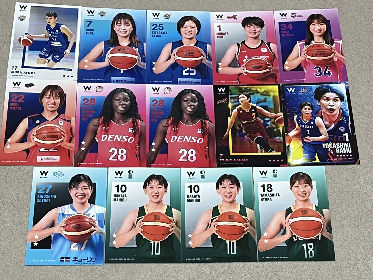 ___x77x's tweet photo. Wリーグ トレカ 交換 買取

【譲】
シャンソン#34
SMBC#10×2、#18
デンソー#28×2
姫路#27
三菱#1
羽田#7、#17、#25
アランマ#22
紡織#7
アイシン#1

【求】
シャンソン#44、山梨#37、45
アランマ#5、三菱#11、#24
アイシン#10、紡織#28

DMにてご連絡お待ちしております。
#Wリーグトレカ 
#Wリーグ https://t.co/cycrzvqcKh