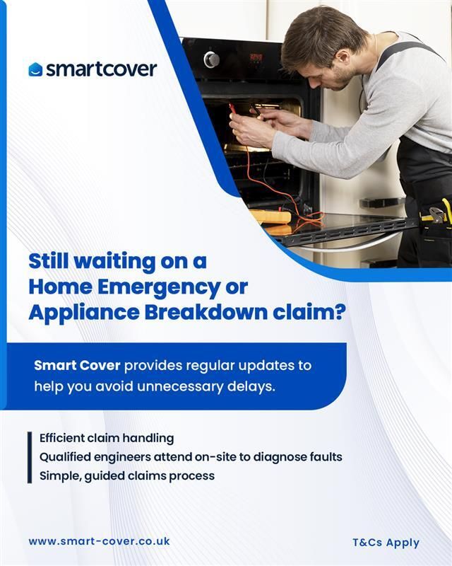 smartcoveruk's tweet image. Still waiting on a home emergency or appliance claim? Get regular updates and support every step of the way.
Learn more: smart-cover.co.uk

#SmartCover #HomeEmergency #ApplianceInsurance #ClaimsSupport #ApplianceBreakdown