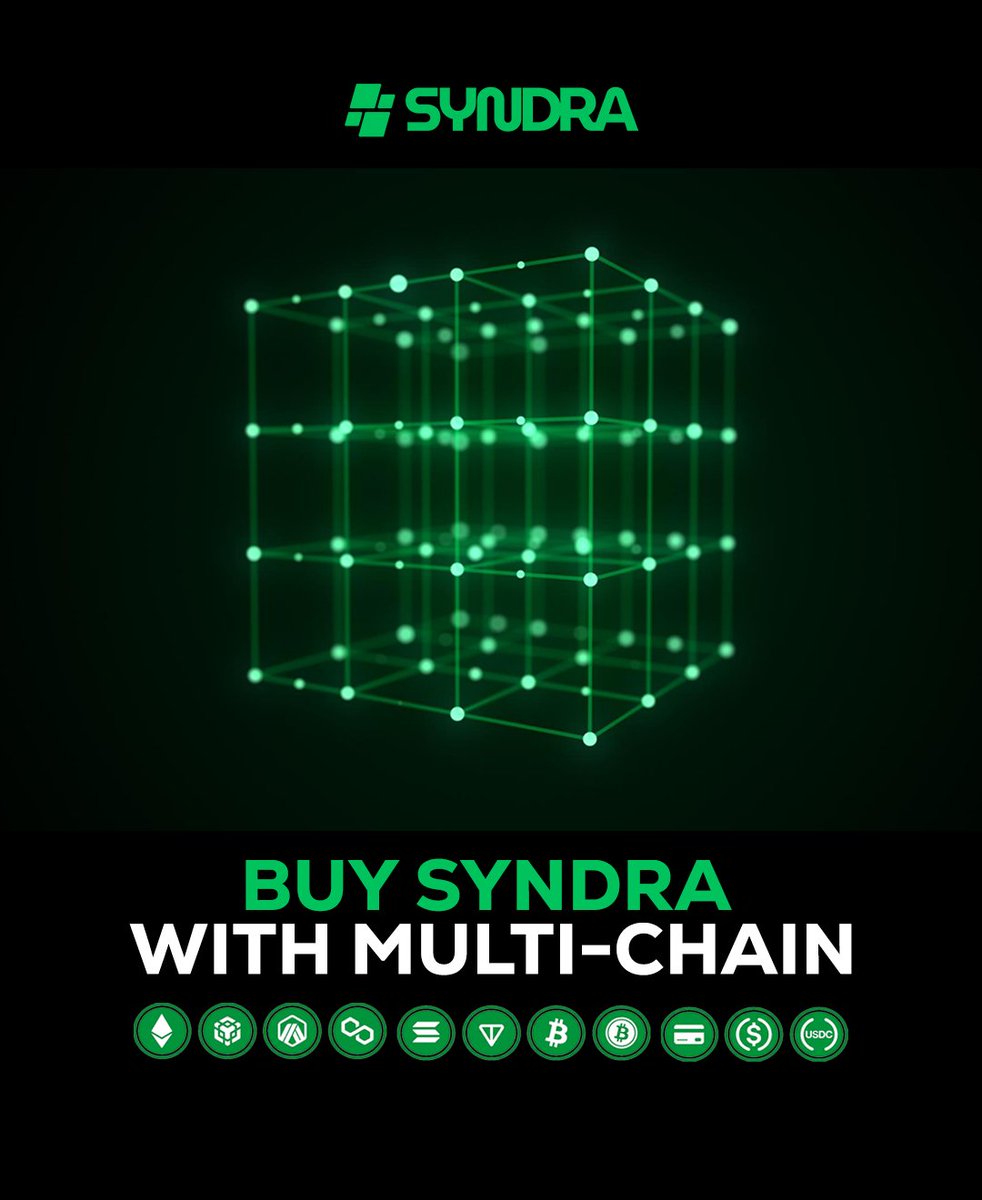 SyndraChain's tweet image. 🚀 Buy Syndra — Simple. Multichain. Global.

Acquiring Syndra is simple and flexible.

Buy using multiple blockchains and the assets you already own — frictionless, no complexity.

🌐 Supports multiple blockchains
🔁 Switch between major networks in seconds
💳 Pay with