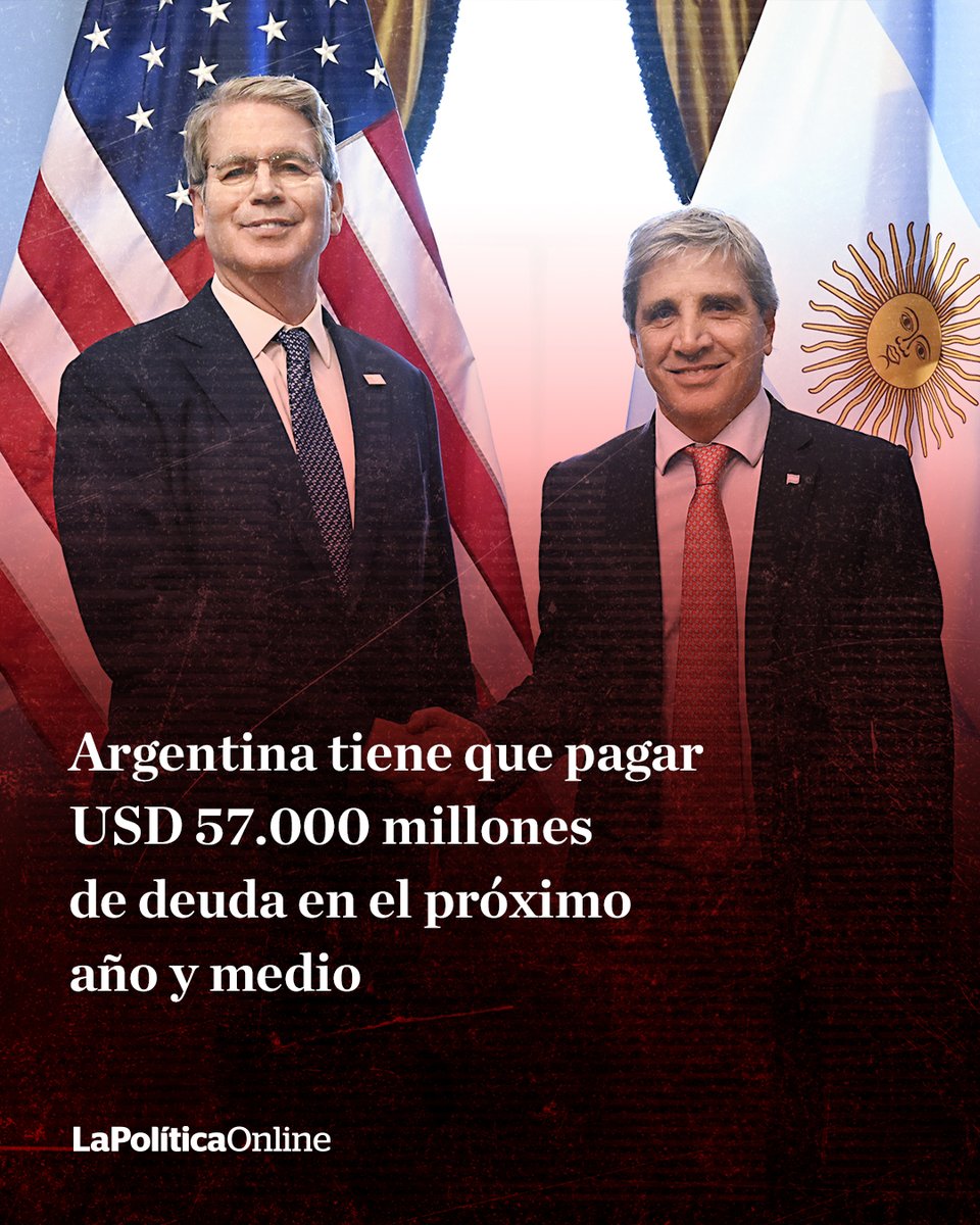🔴 En los próximos 18 meses vencen cerca de 47.800 millones en capital e intereses con bonistas y organismos. Si se suman los compromisos privados, los vencimientos superan los 57.000 millones. lapoliticaonline.info/4q7pmLJ