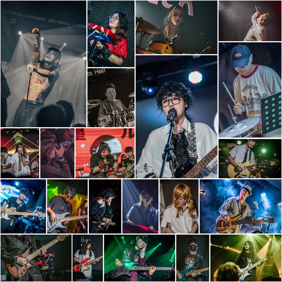 촬영한 사진들이 수도 없이 많은 걸 보면 올해도 열심히 뛰어다녔네요

서브컬쳐 공연이 늘어나고, 다양한 밴드들, 그리고 새로운 각 밴드 멤버 분들의 사진들이 늘어날수록 더더욱 멋진 촬영본으로 답해드리고 싶은 목표가 조금씩 가까워지는 한 해였습니다.

당장 내년에 열리는 공연들도 많으니 또