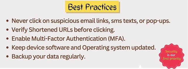 Stay safe from Malware attacks
"One Click Can Cost Everything: Stay Cyber Safe"

If you are victim of Cyber Fraud please report at cybercrime.gov.in or call 1930.
<a href="/followers/">はうはう</a>