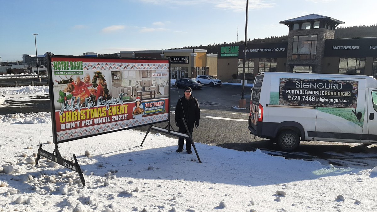 SignGuruNL's tweet image. The Notre Dame Home Furnishings - St. John's Hold the Payment Christmas Event is on right now.
Shop now, enjoy now, pay later! Also, get a free turkey with a minimum purchase of $499! See in-store for full details!