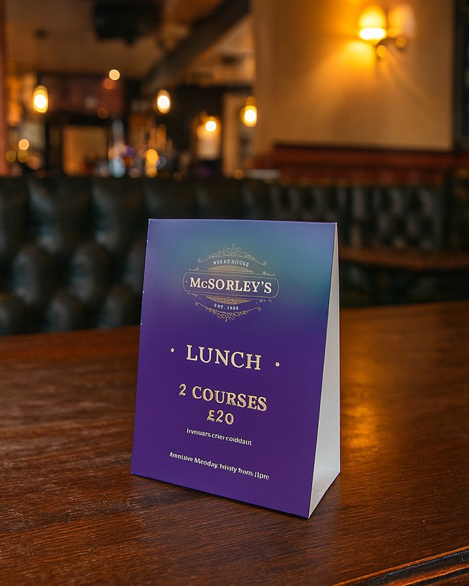 Tempt customers as soon as they walk through the door with Table Talker menus. 

They're available from just a few copies, so they're the ideal way to trial new menu dishes or seasonal services. 

Great for restaurants, cafés, pubs and bars. 

#Nettl #Marketing #TableTalkers