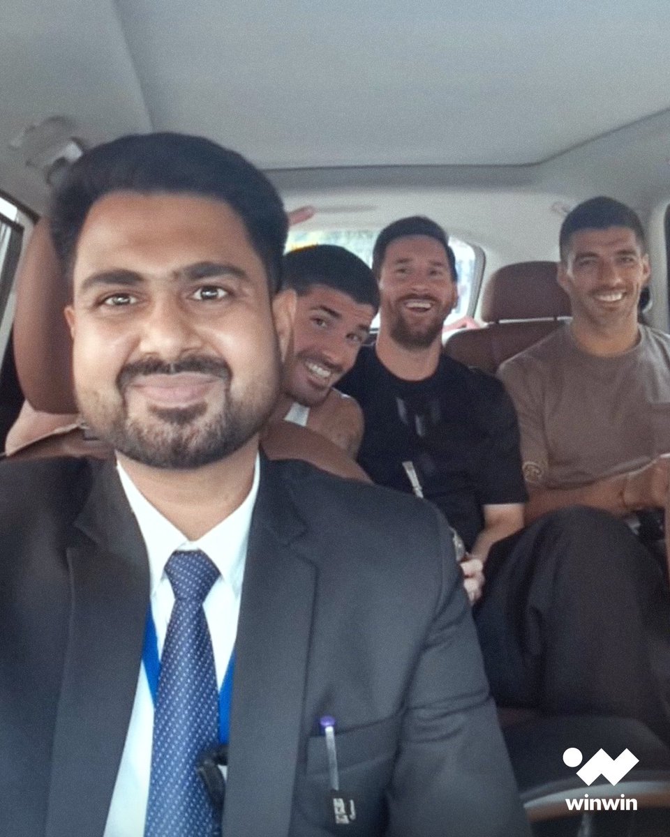 ميسي وسواريز وديبالا بدت عليهم السعادة بعد ركوبهم مع هذا السائق الهندي 