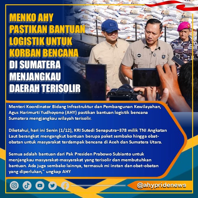 Bukan sekadar wacana. AHY Peduli PD Reforestasi terlihat saat bantuan logistik dan kebutuhan darurat dikirim langsung ke lokasi banjir di Sumatera untuk mendukung proses pemulihan warga. antaranews.com/berita/465700/…