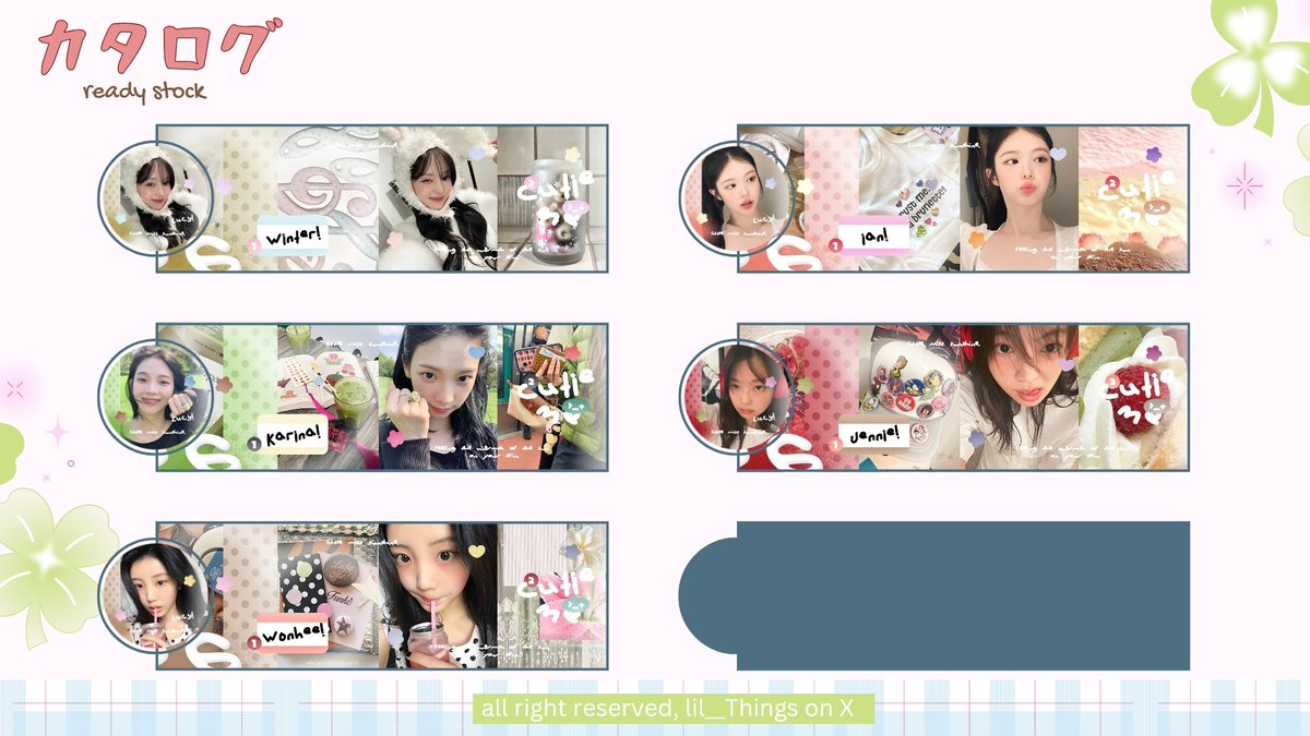 delicake__'s tweet photo. help repost, thank you so mochi  🍡૮₍ ˃ ⤙ ˂ ₎ა

haii ! cep ada ready stock layout winter, ian, karina, jennie dan wonhee niih, harganya 13k/each free retext iaa. yang mau jajan ketuk dm cep, don't forget mention after dm iaa bibub. terima kasiih 🪄🌟  #zonauang https://t.co/Bij0fII0NR