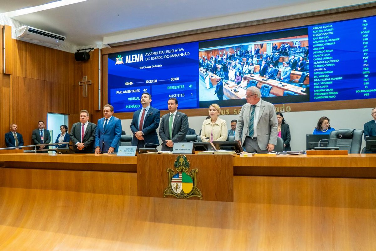 AssembleiaMA's tweet image. Assembleia fez minuto de silêncio em memória de Cleinaldo Bil Lopes. #sessão
