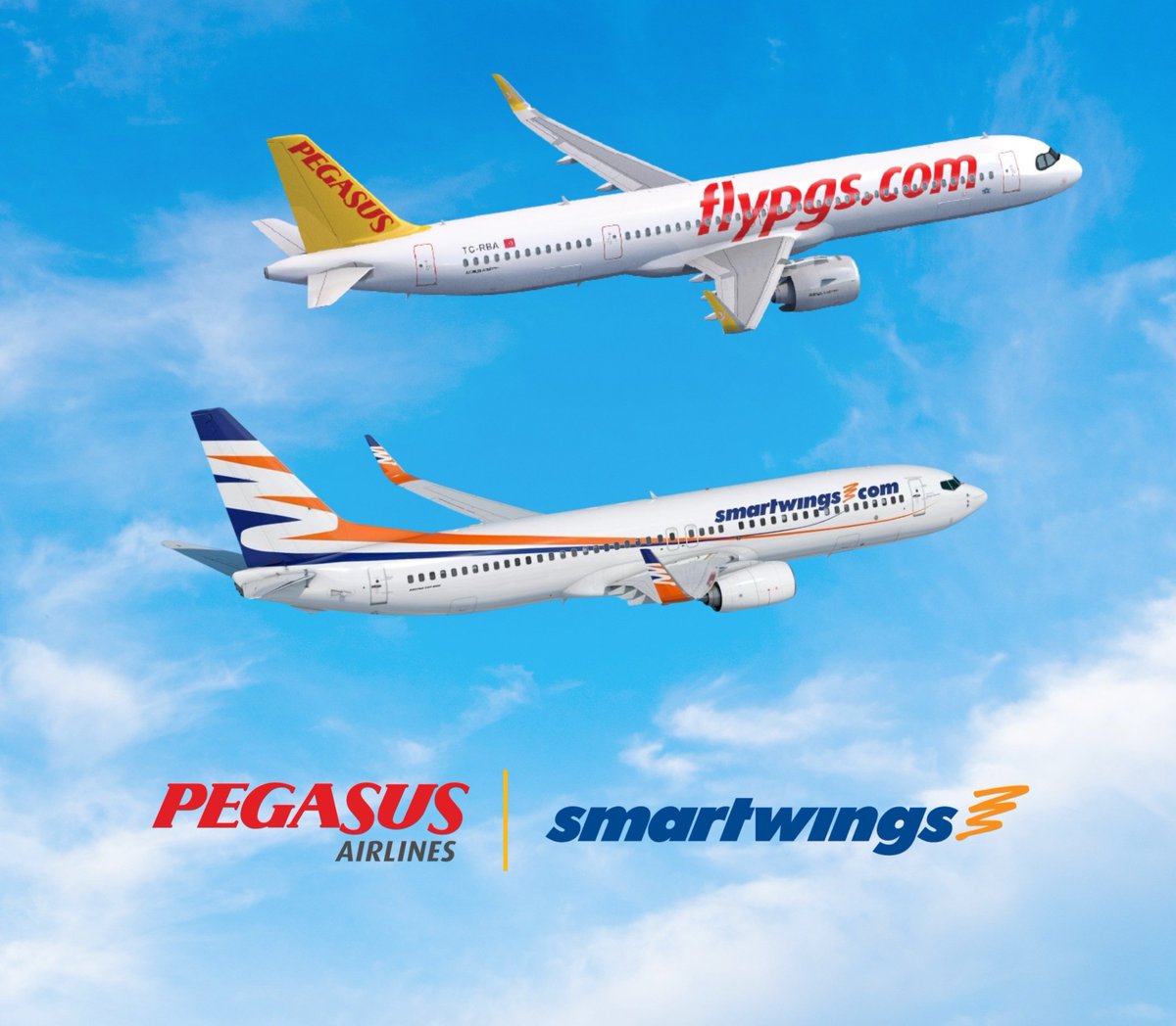 FlightModeblog's tweet photo. #PegasusAirlines has taken a major step toward its international growth goals with the agreement to acquire #CzechAirlines and its subsidiary #Smartwings, the leading leisure carrier based in the #CzechRepublic.
#Pegasus #flypgs #Czechia #CSA #Turkey #Turkiye #aviation #avgeek https://t.co/YdC810mRcH