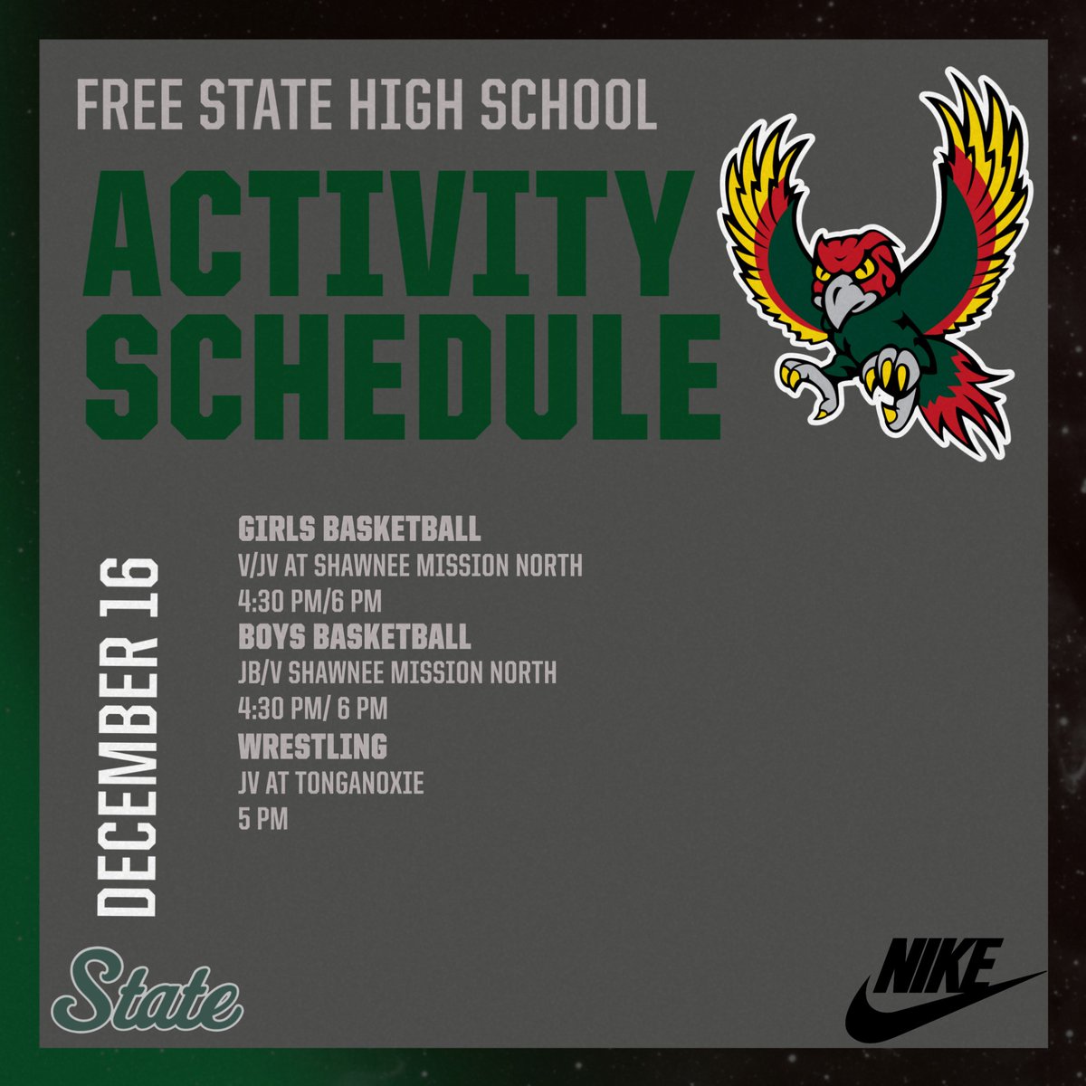 December 16 Schedule