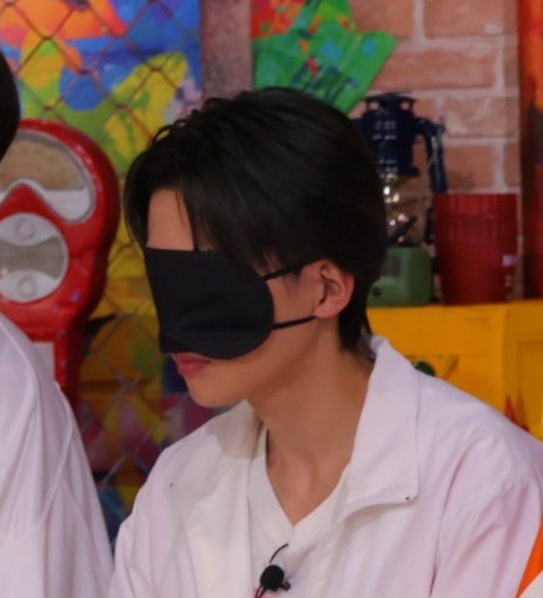 As usual looks so tiny sitting down and why is the eye mask