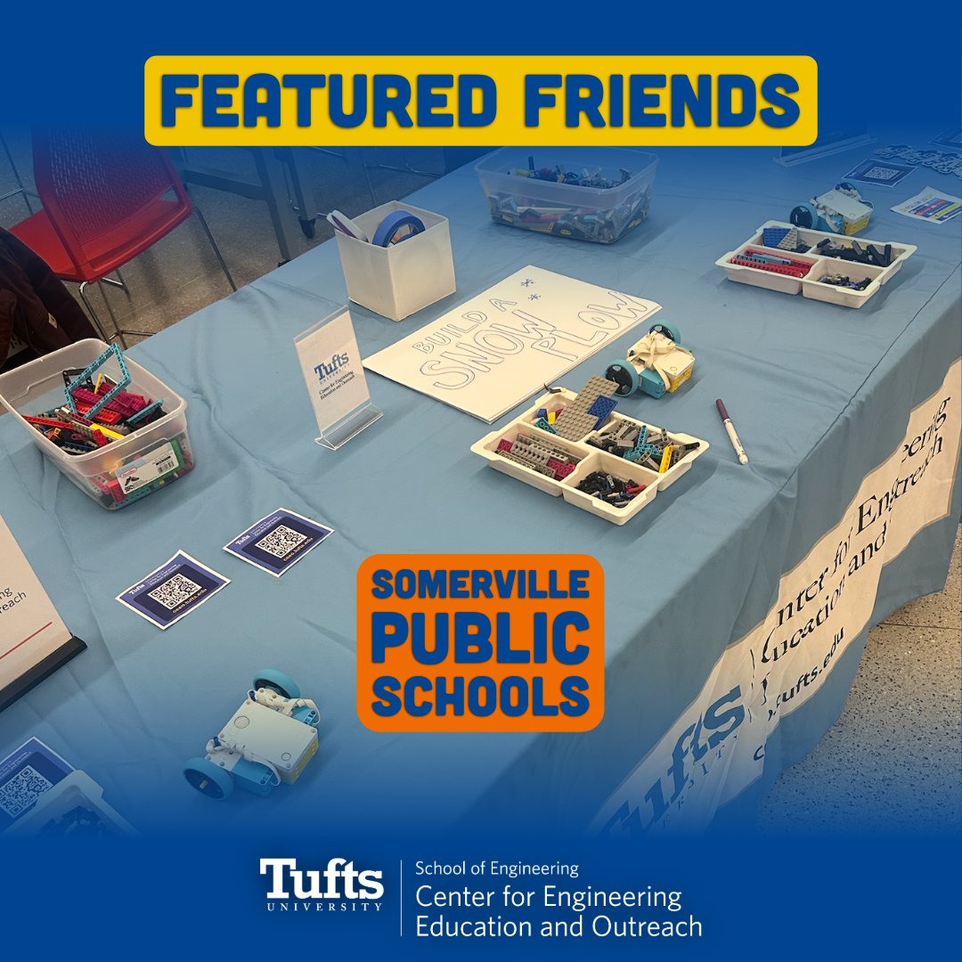 TuftsCEEO's tweet photo. Thanks to Somerville Public Schools for inviting us to Family Creative Computing and Robotics Night! We had a blast building LEGO Education SPIKE Prime snow plows just in time for Boston's first snow of the season! 
@svilleschools @LEGO_Eduation https://t.co/8RDqeHuWfW