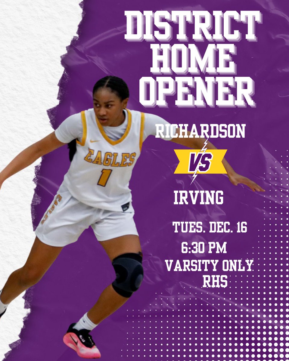 LE_HOOPS's tweet image. It’s Game Day!  We GET TO play today.  Rich v Irving Var only game @ 6:30 pm @RHS See you on the court‼️@RichardsonHS1 @RHS_StayPurple #wawg Bring #RichEnergy
