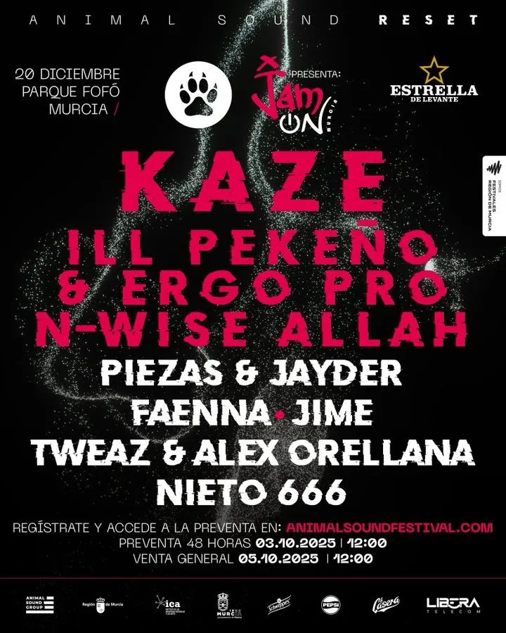 Me han cambiado los horarios en el curro a última hora y no voy a poder ir al Jam On Murcia de este sábado, así que vendo la entrada por si a alguien le interesa 😅

Cualquier tipo de difusión se agradecería muchísimo 🙏🏻

<a href="/Piezas750/">PIEZAS</a> <a href="/kaze_cartagena/">K A Z E</a> <a href="/BOBBBY021/">DOLOREN€FECTIVO</a> <a href="/Zurdo/">zurdoleftie</a> <a href="/tweaz_steelo/">T W E A Z 🎵</a>