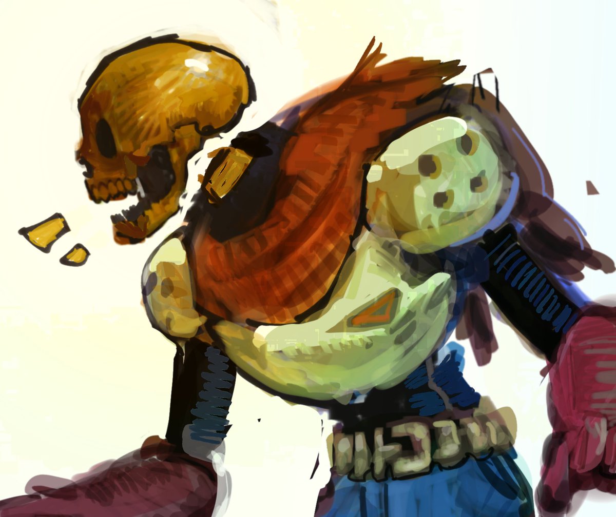 neatoshin's tweet image. weird jrpg papyrus i don’t know