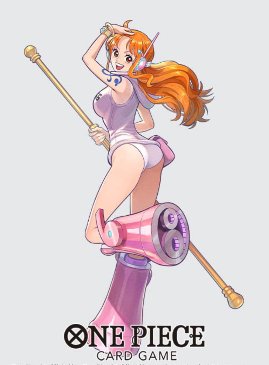 jjwannnado's tweet image. Egghead Nami card game art so adorable🩷