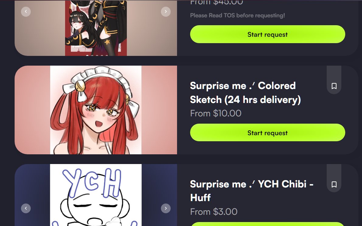 Just opened a surprise me colored sketch service on VGen! ❤️delivery within 24 hrs of placing an order  X3 

↻ + ♡ are very appreciated 💛
#VGenOpen