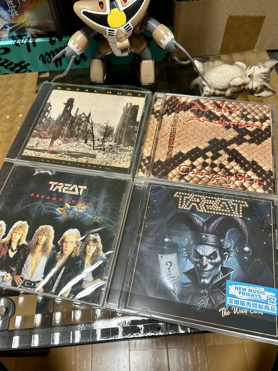 DreamCh24621504's tweet photo. Hi,guys.
How was your day?
I listened to these CDs on December 16th, 2025.

#MovingTarget / Royal Hunt🇩🇰
Changing Skin / #AndréAndersen

Dreamhunter
The Wild Card / Treat🇸🇪
#RobertErnlund

I'm extremely exhausted today.
I'm gonna go to bed.
Good night, friends.ヽ(・∀・) https://t.co/AcSvSRIRkW