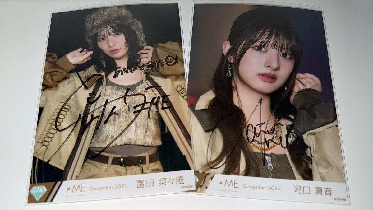 ≠MEの生写真開封！ なんかちゃんとなっちゃんサイン入りでた