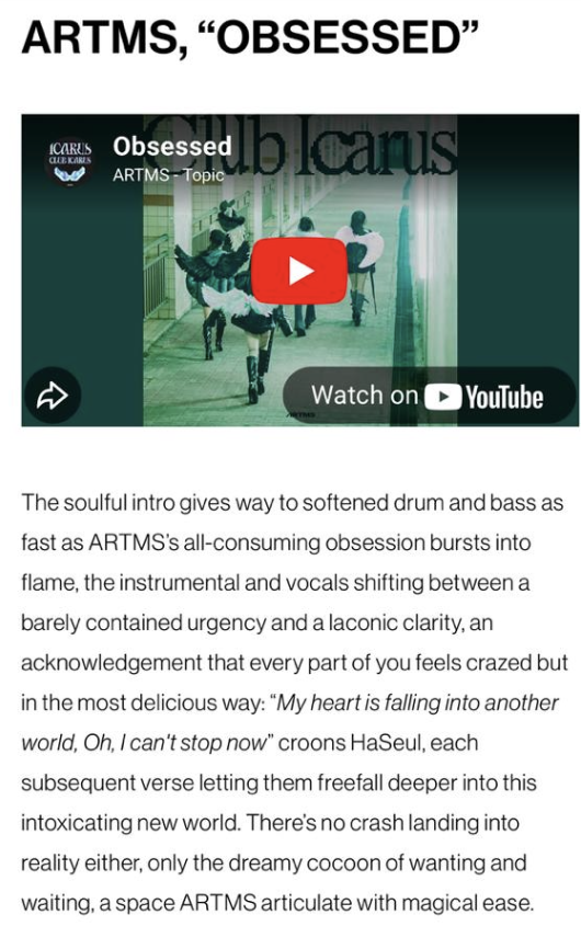 Official ARTMS tweet media