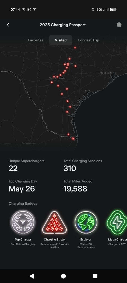 drvrjay's tweet image. Charging Passport now available on Android. Seems like I need to go to places that aren't Starbase.