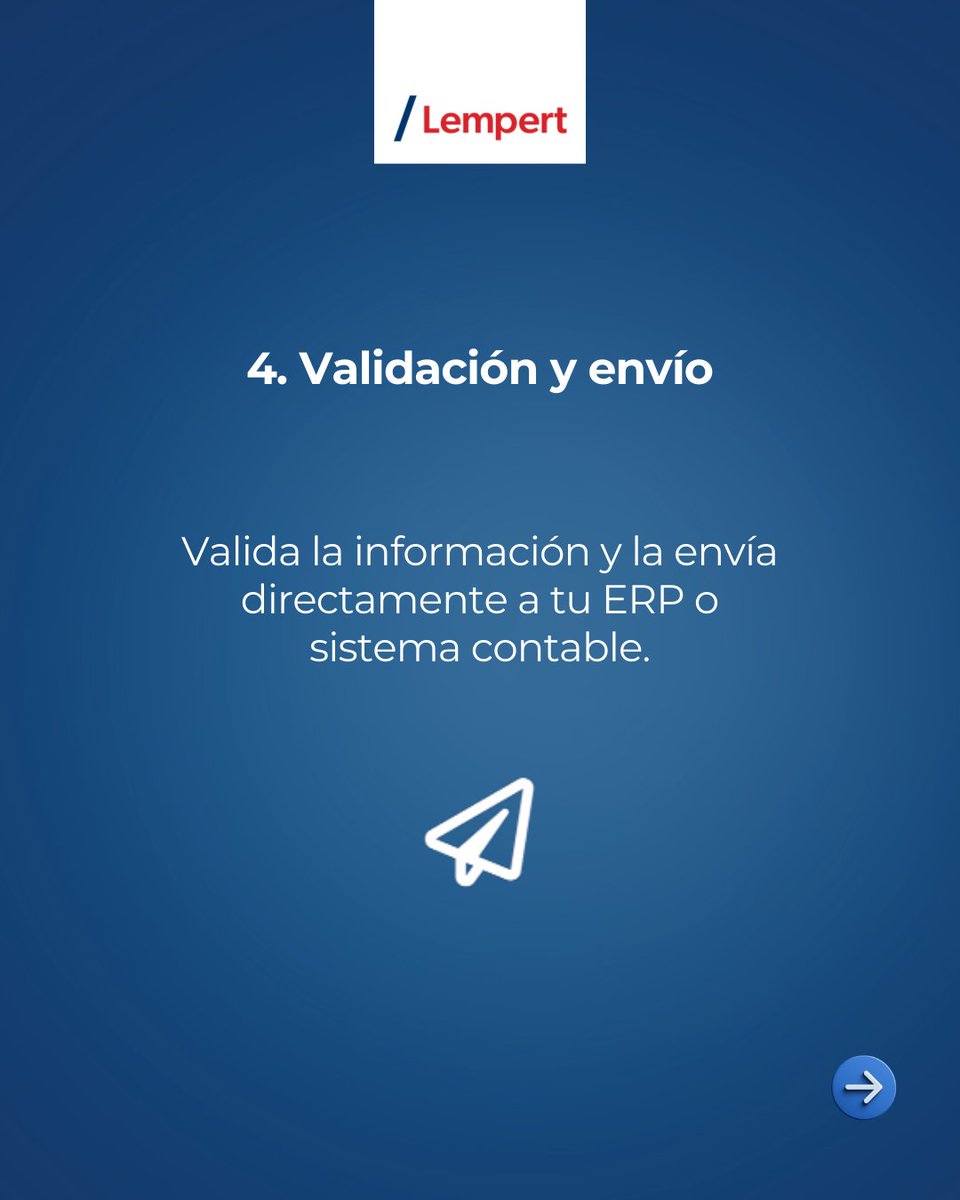 LEMPERTsa's tweet photo. Así funciona SmartFactu:
un proceso simple que automatiza la gestión de facturas y optimiza el trabajo administrativo en solo 4 pasos.
Descúbrelo en el carrusel. https://t.co/4JdorMmv1S
