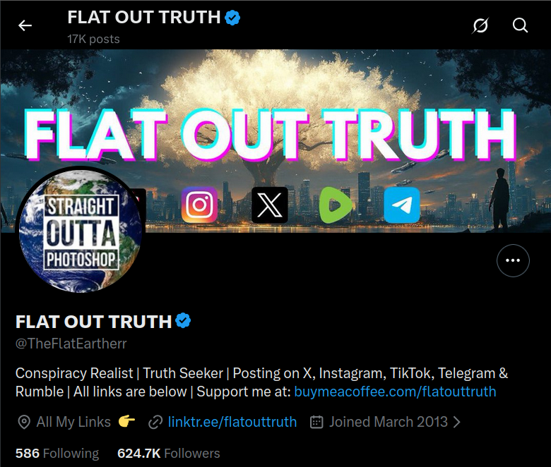 Should not be trusted <a href="/TheFlatEartherr/">FLAT OUT TRUTH</a>